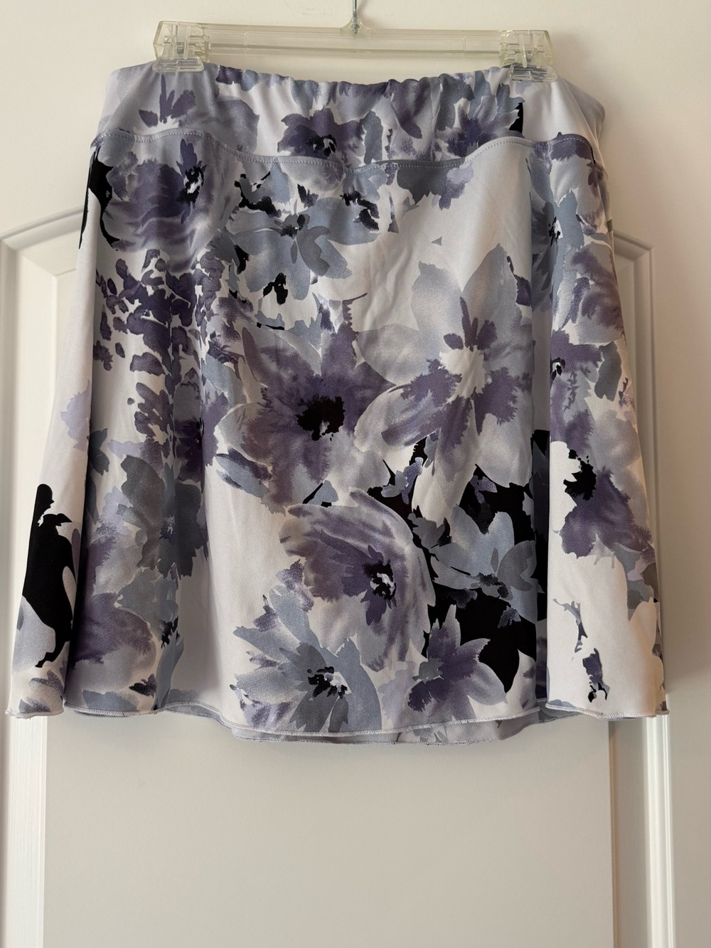 Floral A-Line Women’s Skort in Lavender and Black